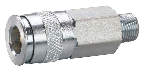 Coupler Body, (M)NPT, 3/8, Brass/Steel
