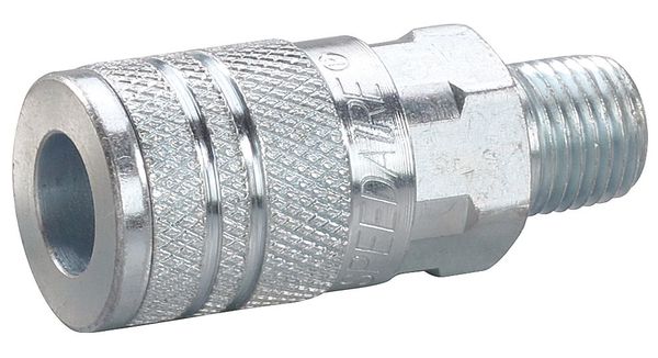 Quick Connect Hose Coupling, 1/4 in Body Sz, 1/4 in Hose Fitting Size, Sleeve, Socket 30E692
