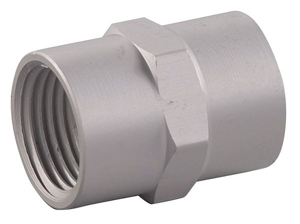 Pipe Coupling, Aluminum, 1/4 (F)NPT