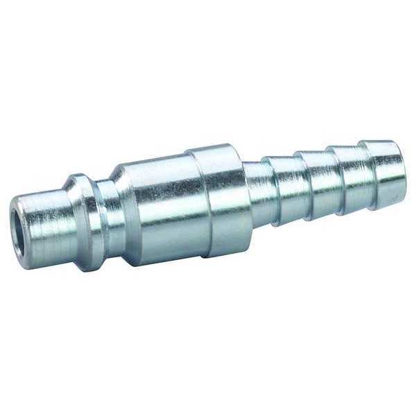 Coupler Plug, Hose Barb, 3/8, Steel