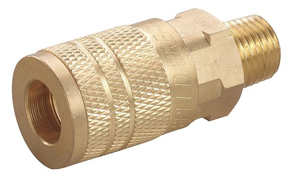 Quick Connect Hose Coupling, 1/4 in Body Size, 1/4 in Hose Fitting Size, MNPT, 30E710