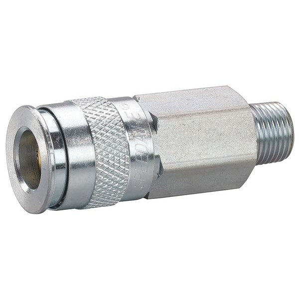 Coupler Body, (M)NPT, 3/8, Brass/Steel