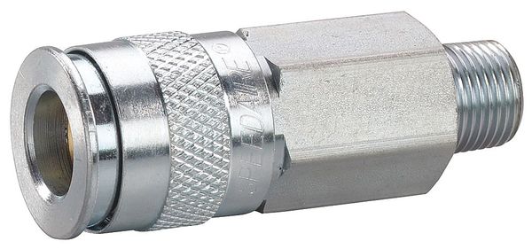 Coupler Body, (M)NPT, 3/8, Brass/Steel