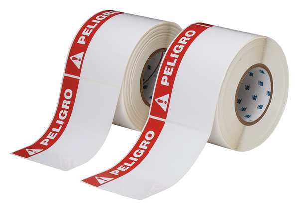 Red on White Label Stock, Wire Marker, THTEL-25-483-1-PE
