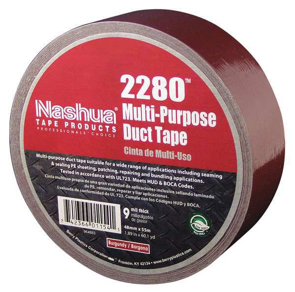 Duct Tape, 48mm x 55m, 9 mil, Burgundy