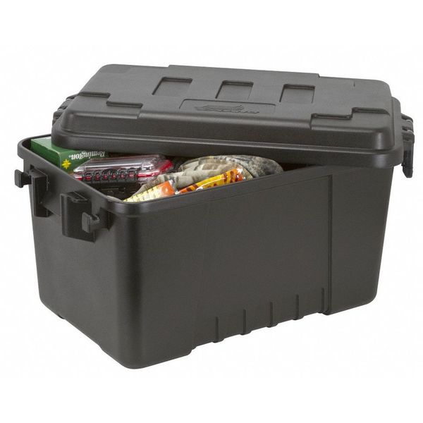 56 qt Storage Trunk, Black, Plastic, 24 in L x 15 in W x 13 in H