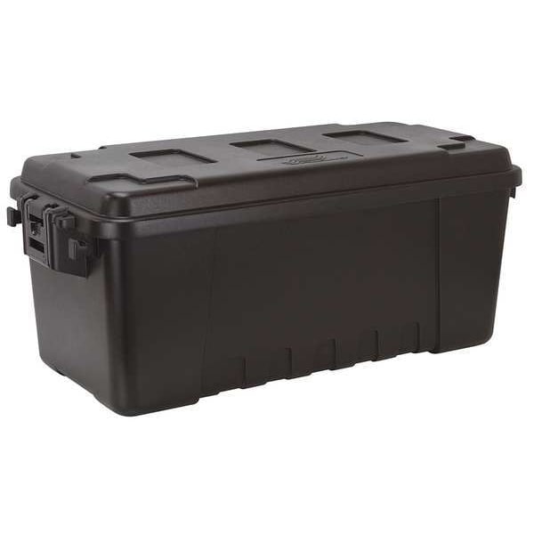 Storage Trunk, Black, Plastic, 14 1/4 in L, 30 in W, 12 3/4 in H, 3.2 cu ft Volume Capacity