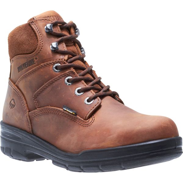 Size 8EW Men's 6 in Work Boot Steel Work Boot, Dark Brown