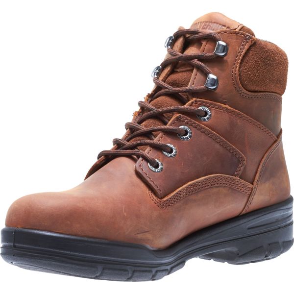 Size 8EW Men's 6 in Work Boot Steel Work Boot, Dark Brown