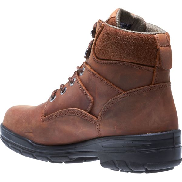 Size 8EW Men's 6 in Work Boot Steel Work Boot, Dark Brown