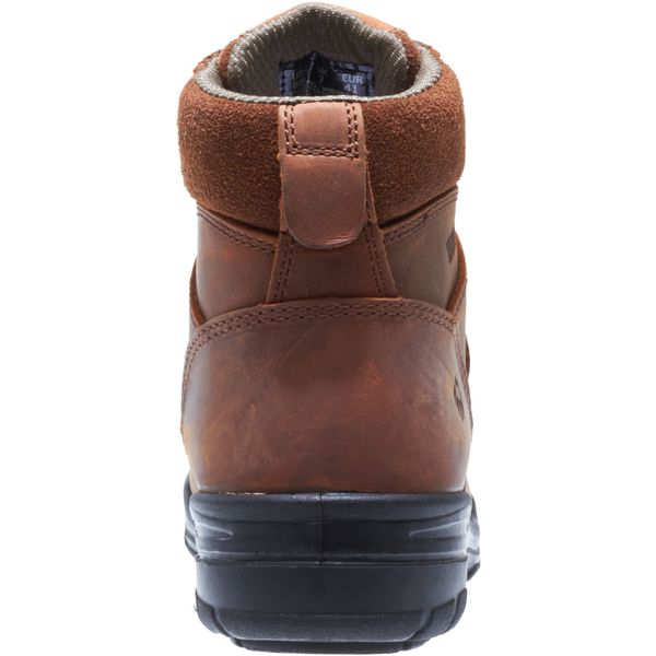 Size 8EW Men's 6 in Work Boot Steel Work Boot, Dark Brown