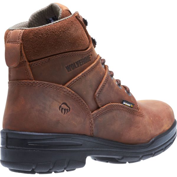 Size 8EW Men's 6 in Work Boot Steel Work Boot, Dark Brown