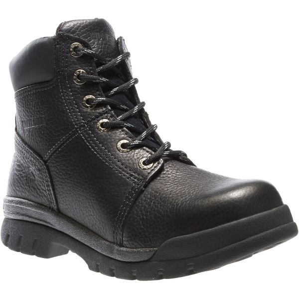 Size 13 Men's 6 in Work Boot Steel Work Boot, Black