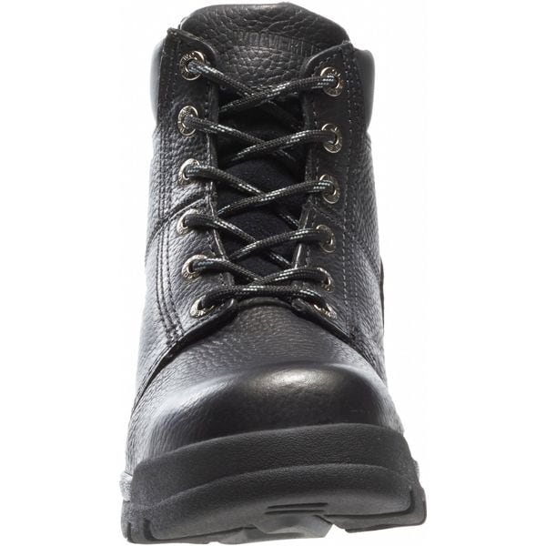 Size 11W Men's 6 in Work Boot Steel Work Boot, Black
