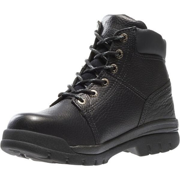 Size 9 Men's 6 in Work Boot Steel Work Boot, Black