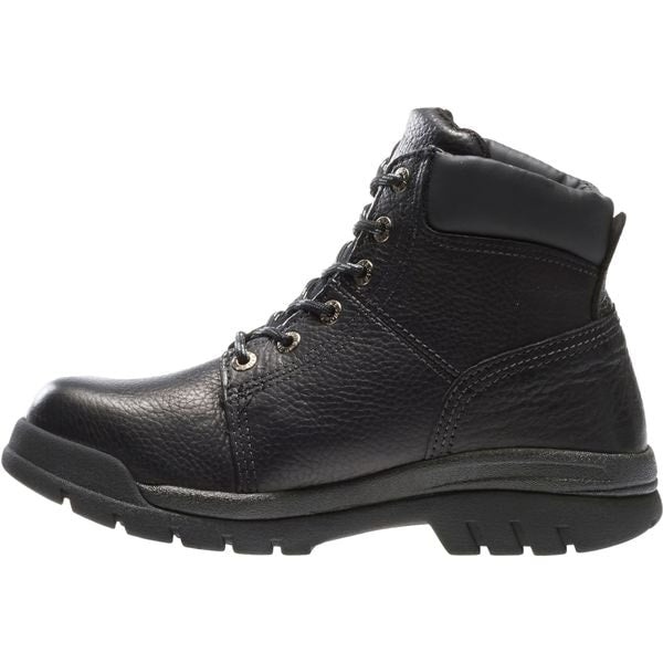 Size 11W Men's 6 in Work Boot Steel Work Boot, Black