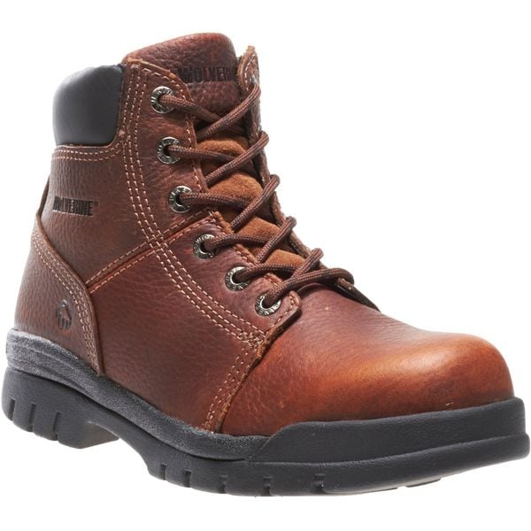 Size 10 Men's 6 in Work Boot Steel Work Boot, Walnut