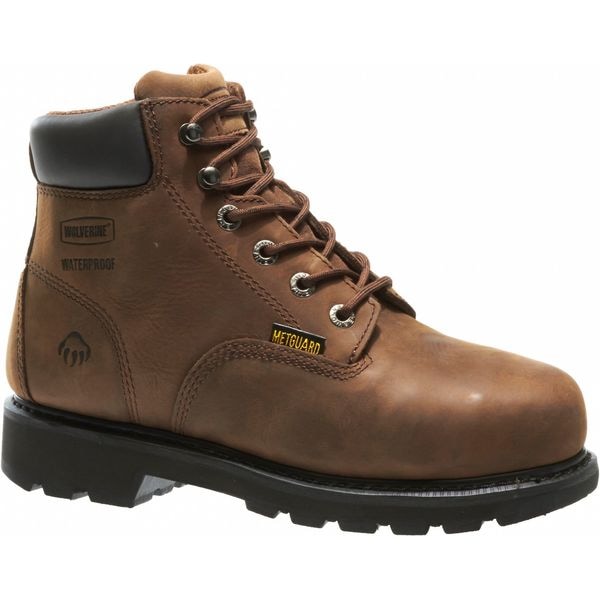 Size 10 Men's 6 in Work Boot Steel Work Boot, Brown