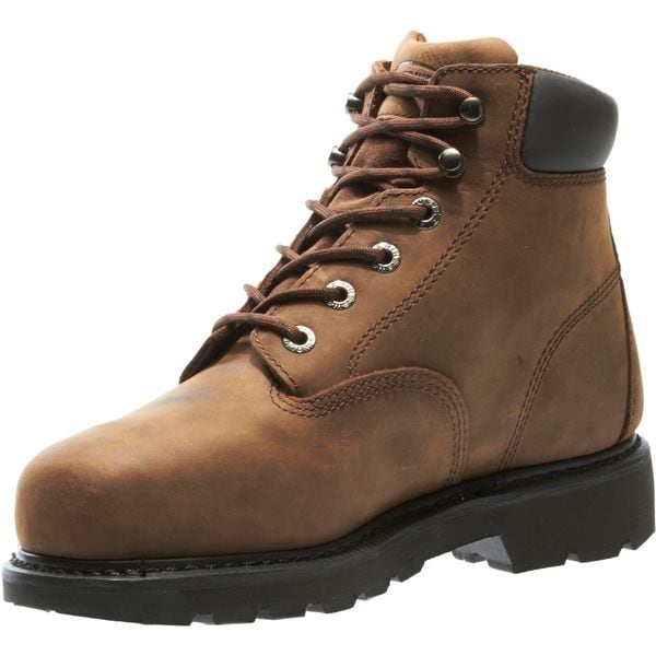 Size 10 Men's 6 in Work Boot Steel Work Boot, Brown