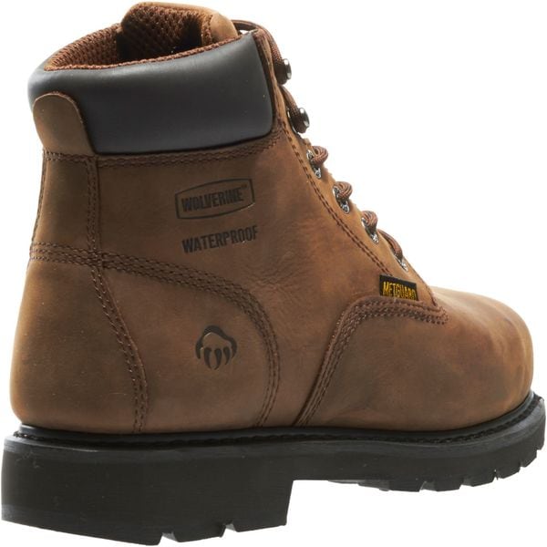 Size 10 Men's 6 in Work Boot Steel Work Boot, Brown