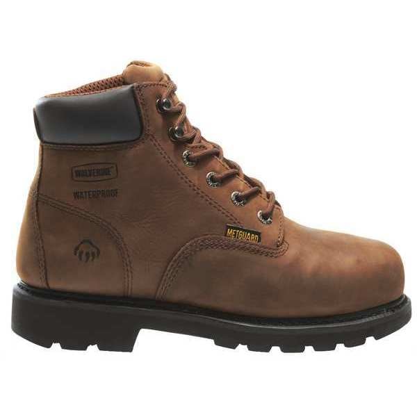 Size 10 Men's 6 in Work Boot Steel Work Boot, Brown
