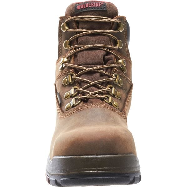 Size 9-1/2 Men's 6 in Work Boot Composite Work Boot, Dark Brown