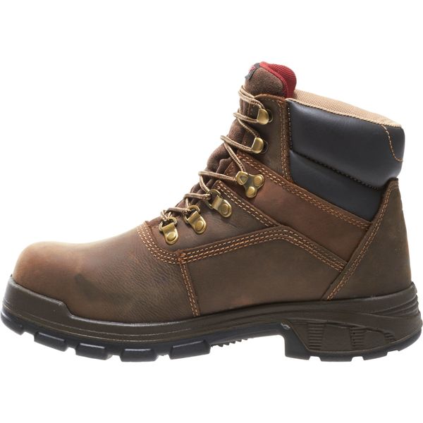 Size 8W Men's 6 in Work Boot Composite Work Boot, Dark Brown