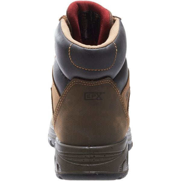 Size 9-1/2 Men's 6 in Work Boot Composite Work Boot, Dark Brown