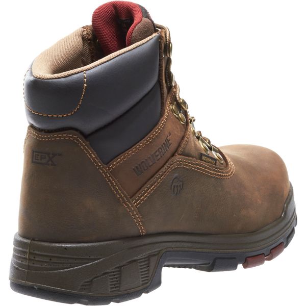 Size 8W Men's 6 in Work Boot Composite Work Boot, Dark Brown