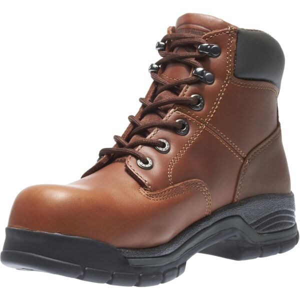 Size 15W Men's 6 in Work Boot Steel Work Boot, Brown