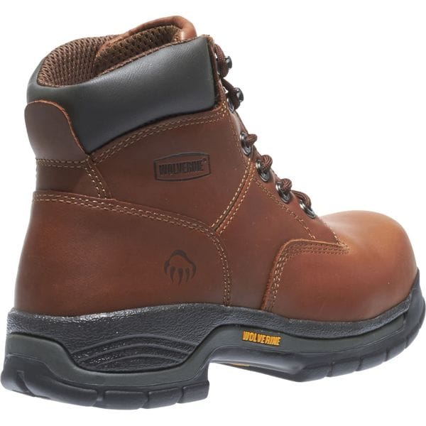 Size 15W Men's 6 in Work Boot Steel Work Boot, Brown