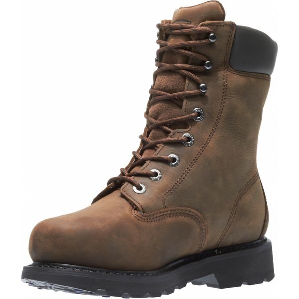 Size 10-1/2 Men's 8 in Work Boot Steel Work Boot, Brown