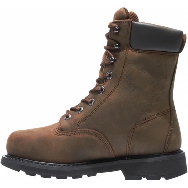 Size 9W Men's 8 in Work Boot Steel Work Boot, Brown