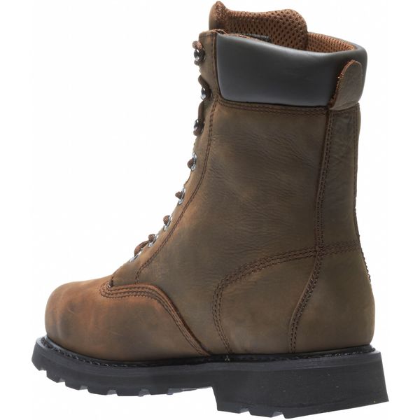 Size 11-1/2 Men's 8 in Work Boot Steel Work Boot, Brown