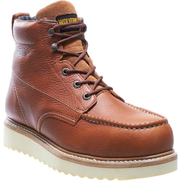 Size 9 Men's 6 in Work Boot Steel Work Boot, Brown