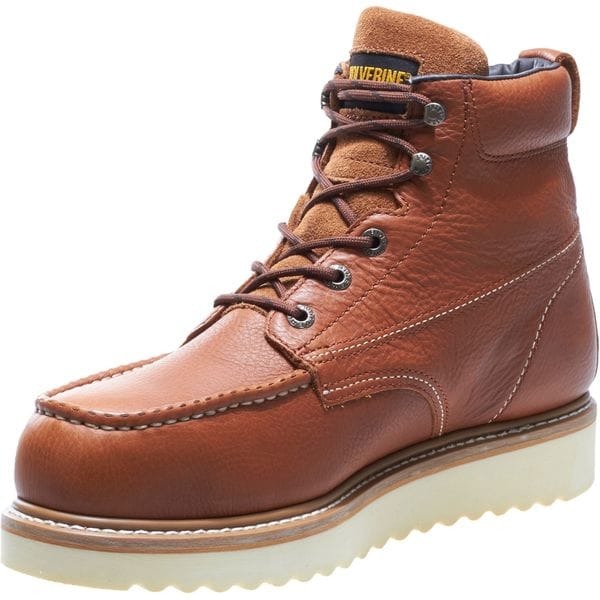 Size 9 Men's 6 in Work Boot Steel Work Boot, Brown