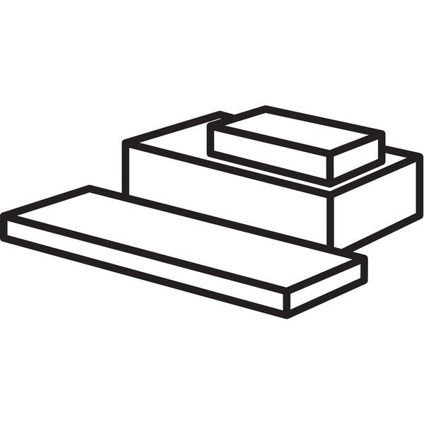 White PTFE Rectangle Stock 12