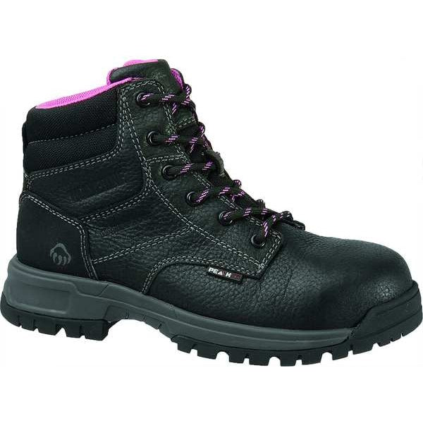 Size 8-1/2 Women's 6 in Work Boot Composite Work Boot, Black