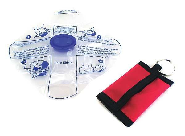 CPR Faceshield, Small, Red