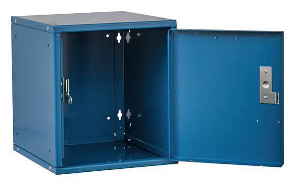 Box Locker, 11 5/16 in W, 12 in D, 12 11/16 in H, (1) Tier, (1) Wide, Blue