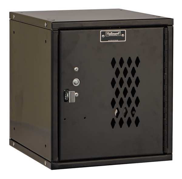 Box Locker, 11 5/16 in W, 12 in D, 12 11/16 in H, (1) Tier, (1) Wide, Black