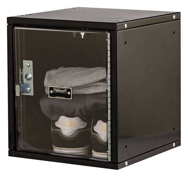 Box Locker, 11 5/16 in W, 12 in D, 12 11/16 in H, (1) Tier, (1) Wide, Black