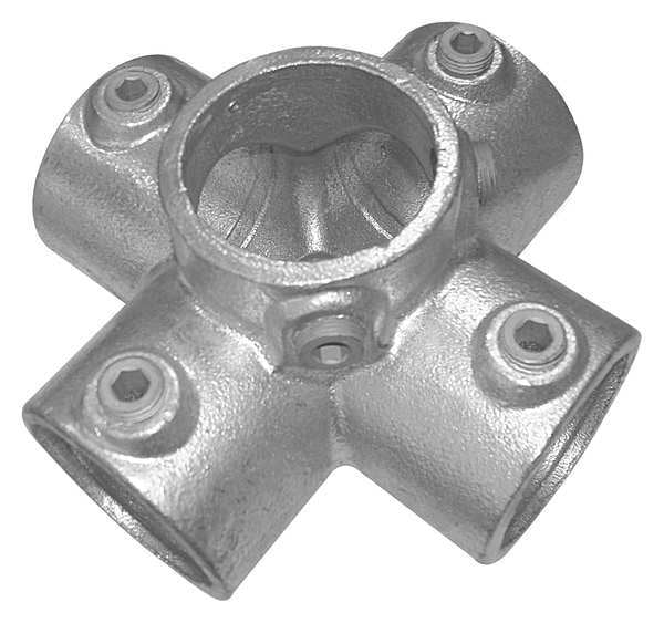 Structural Pipe Fitting, Four-Socket Cross, Cast Iron, 2 in Pipe Size, 50000 lb Tensile Strength