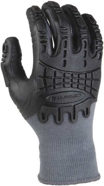Coated Gloves, Gray, Seamless Knit