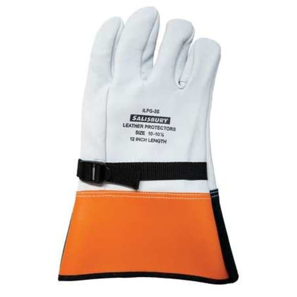 Elec. Glove Protector, 10, White/Orange, PR
