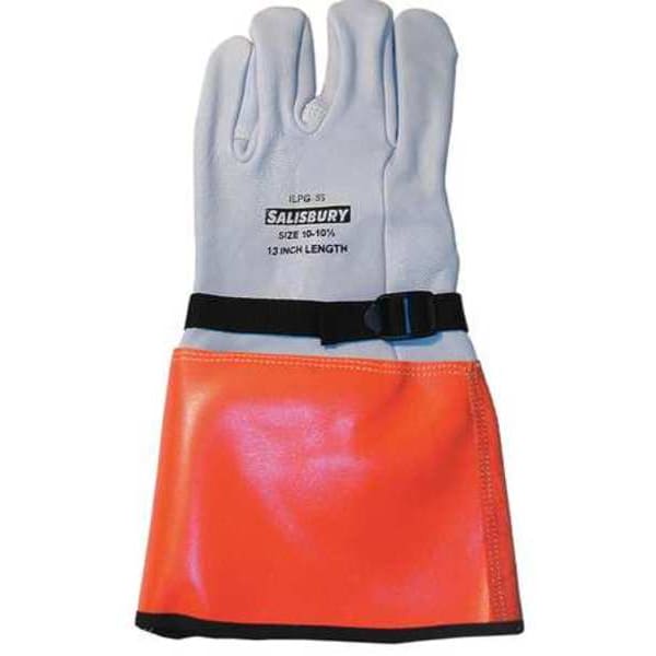 Elec. Glove Protector, 7, White/Orange, PR