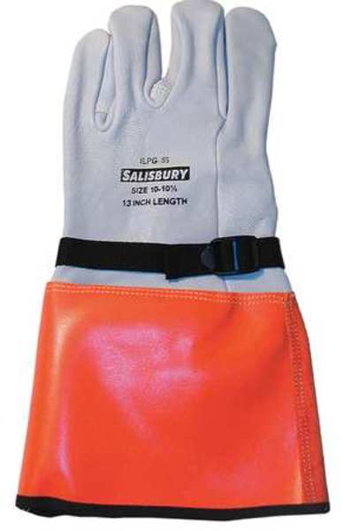Elec. Glove Protector, 10, White/Orange, PR