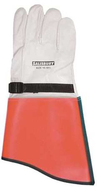 Elec. Glove Protector, 10, White/Orange, PR