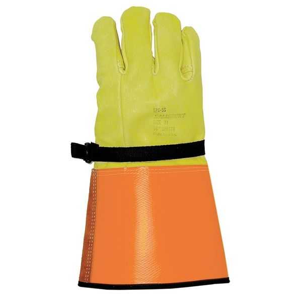 Elec.Glove Protector, 9-1/2, Ylw/Orange, PR