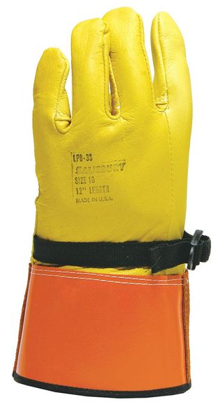 Elec.Glove Protector, 9-1/2, Ylw/Orange, PR
